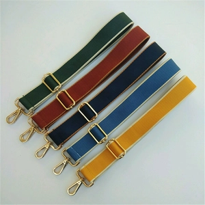 Adjustable wide replacement shoulder straps in five colors with golden metal hooks