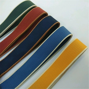 Adjustable canvas wide shoulder strap in multiple colors with contrast stitching details