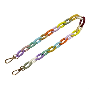 Chunky Acrylic Bag Chain Shoulder Strap Detachable Resin Link Handbag Replacement Accessory With Metal Clasps