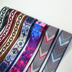 Ethnic style woven wide shoulder straps with colorful geometric and floral patterns