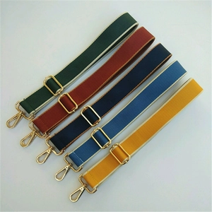 Adjustable canvas shoulder straps in five colors with gold metal buckles for bags