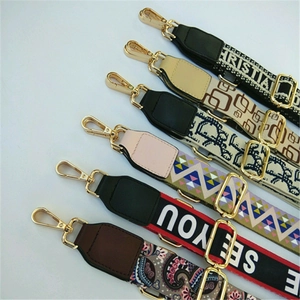 Adjustable wide replacement straps for crossbody bags with ethnic and geometric patterns