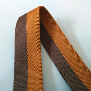 Bandoulière large rayée en marron et orange pour sacs à main et sacs à bandoulière