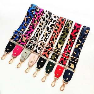 Adjustable colorful leopard print wide replacement shoulder straps for crossbody bags