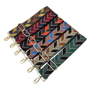 Adjustable wide replacement shoulder straps with colorful geometric diamond patterns