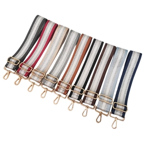 5cm adjustable wide shoulder straps with silver wire accents and gold metal hooks