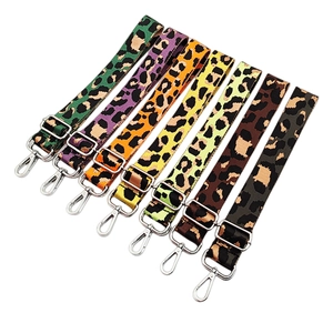 Adjustable leopard print jacquard wide shoulder straps in seven vibrant colors for bags