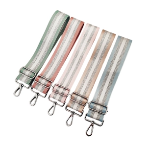Adjustable 5cm wide shoulder straps with silver thread weaving in five vibrant colors