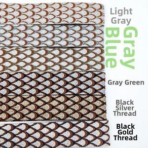 Detailed macro view of woven elastic bag straps in diverse colors with metallic thread