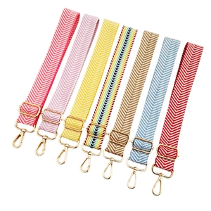 Wide Adjustable Shoulder Bag Strap Polyester Woven Herringbone Pattern Replacement Belt For Crossbody Bag Handbag Women Accessories