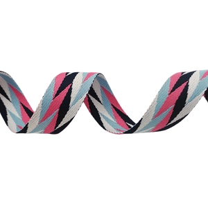 Adjustable wide shoulder strap with colorful geometric pattern for crossbody bags