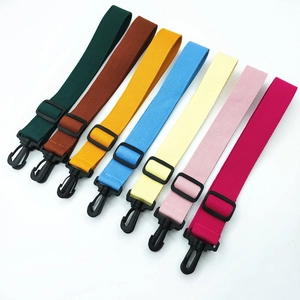 Adjustable Bag Strap Replacement Wide Shoulder Belt Woven Cotton Polyester Plastic Buckle For Crossbody Bags Candy Color