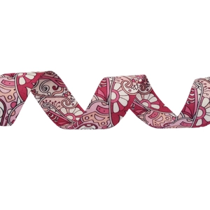 Ethnic bohemian style wide replacement shoulder strap for crossbody bags with floral pattern