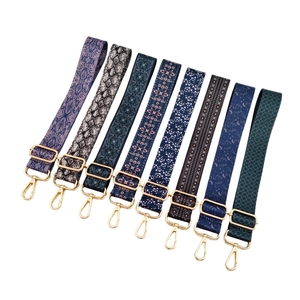 Wide Bag Strap Adjustable Replacement Shoulder Strap Polyester Printed Ethnic Pattern For Crossbody Handbags