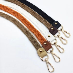Knitted crossbody bag straps with gold sequins and lobster clasps in six colors