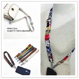 Adjustable 2.5cm replacement crossbody strap in multiple patterns with metal hooks
