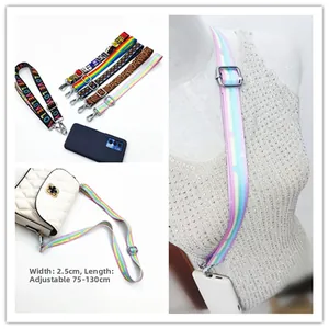Detail of adjustable crossbody phone strap with 2.5cm width and 75-130cm length range