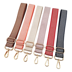 Wide Bag Strap Adjustable Replacement Shoulder Strap Polyester Webbing Herringbone Pattern For Crossbody Bags