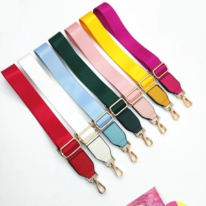 Adjustable Wide Shoulder Strap For Crossbody Bags Replacement Nylon Webbing Solid Color Handbag Purse Belt