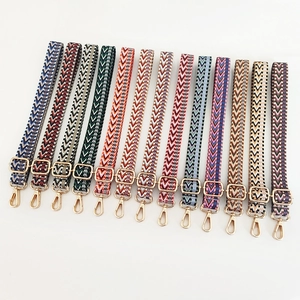 Ethnic Style Geometric Pattern Adjustable 2.5cm Wide Replacement Shoulder Strap For Crossbody Bags Polyester Woven Strap