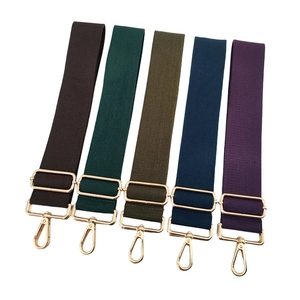 Adjustable 5cm cotton wide shoulder straps in five solid colors with gold metal hooks