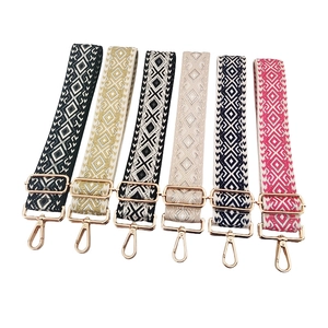 Adjustable Bag Strap Wide Shoulder Crossbody Replacement Belt Geometric Diamond Jacquard Polyester Ethnic Bohemian Decorative