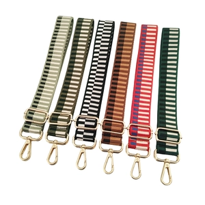 Wide Adjustable Bag Strap Replacement Crossbody Shoulder Belt Polyester Webbing Alloy Buckle Jacquard Pattern Colorful Accessory
