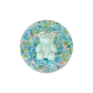 Support de téléphone ours scintillant avec paillettes bleues pour accessoires MagSafe