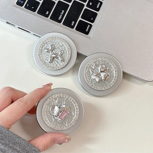 Creative magnetic telescopic phone stand with balloon dog and heart diamond designs