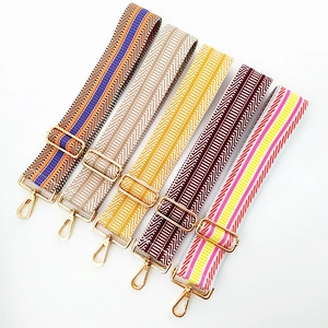 Wide Bag Strap Replacement Polyester Cotton Adjustable Shoulder Crossbody Ethnic Geometric Pattern Braided Belt
