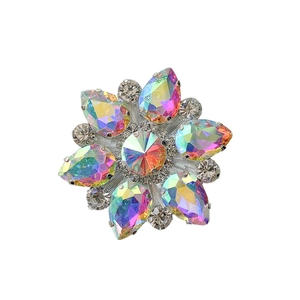 Supporto per telefono floreale di lusso con cristalli AB scintillanti e strass brillanti