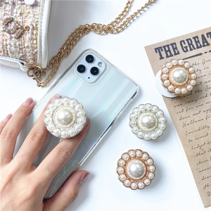 Support de téléphone élégant en perles avec design luxueux pour smartphones
