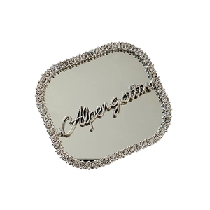Adjustable mirror phone stand with sparkling rhinestones and Alpengöttin lettering