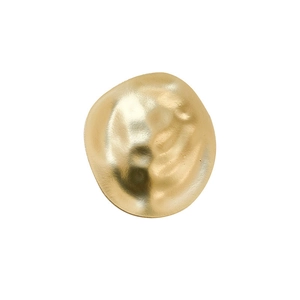 Adjustable golden hammered metal phone stand with vintage irregular round creative design