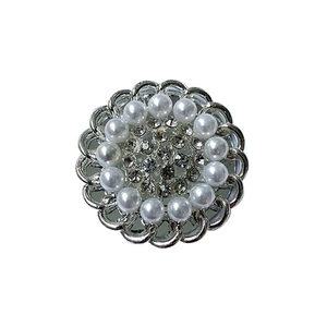 Elegant pearl and crystal adjustable phone stand with vintage floral radiator design