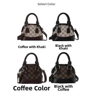 Mini retro shoulder bags in four colors with vintage patterns and adjustable straps