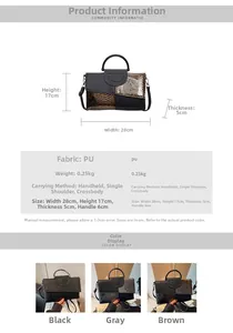Detaillierte Größenangaben für Clutch mit Schlangenmuster und einer Breite von 28 cm