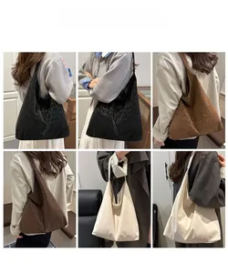 Collage of large faux suede tote bags in leopard print and beige for casual styling