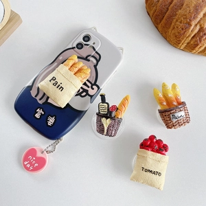 Supporto Per Impugnatura Per Cellulare In Simulazione Di Cibo 3D Supporto Espandibile Divertente Creativo Baguette Pomodoro Cesto Di Pane