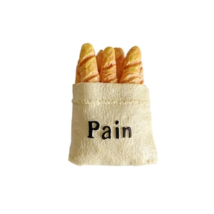 Divertente supporto per anello per cellulare a forma di baguette con scritta Pain su borsa