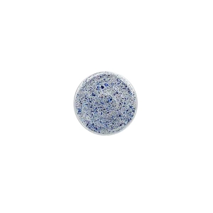 Glitter phone grip with blue and purple sequins in a round transparent container