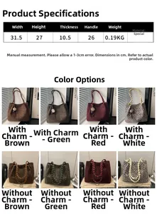 Tabella taglie borsa tote leopardata con dimensioni 31,5x27x10,5cm e varianti colore