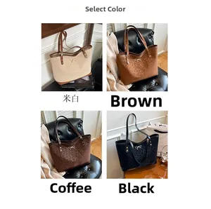 Detailed grid showing leopard print tote bags in beige brown coffee and black with gold bows