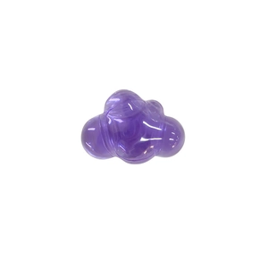 Translucent purple cloud-shaped phone socket grip with flexible bubble texture