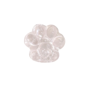Support de téléphone patte de chat rose avec cœur et texture soie glacée translucide