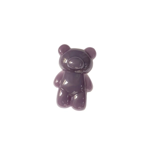 Translucent purple gummy bear style retractable phone grip stand for desktop use
