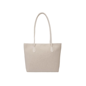 Minimalist beige leopard print tote bag with large capacity and long shoulder straps