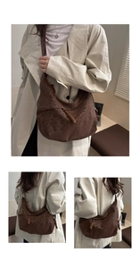 Detail of leopard print hobo bag with braided knot decoration and crossbody strap