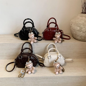 Sac À Main Rétro En Cuir PU Gaufré Motif Dessin Animé Pour Femme Sac À Bandoulière Élégant Accessoire De Mode