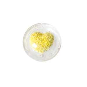 Support de téléphone sphérique transparent avec boule de cristal cœur jaune
